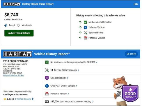 Used 2013 Ford Fiesta SE image 2