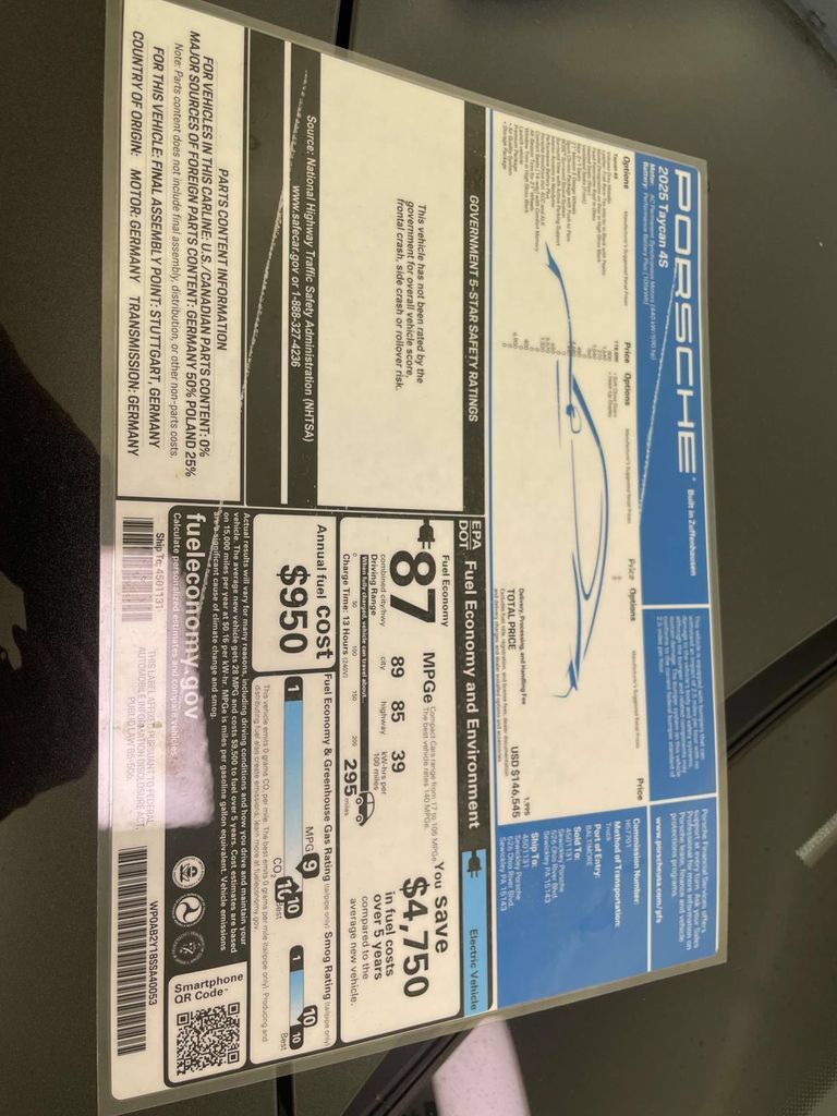 Certified 2025 Porsche Taycan 4S AWD/4WD image 48