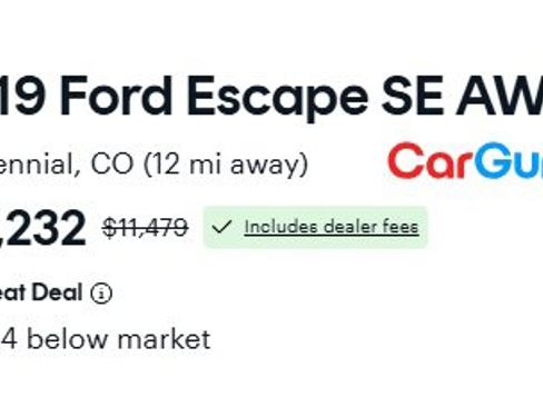 Used 2019 Ford Escape SE AWD/4WD image 2
