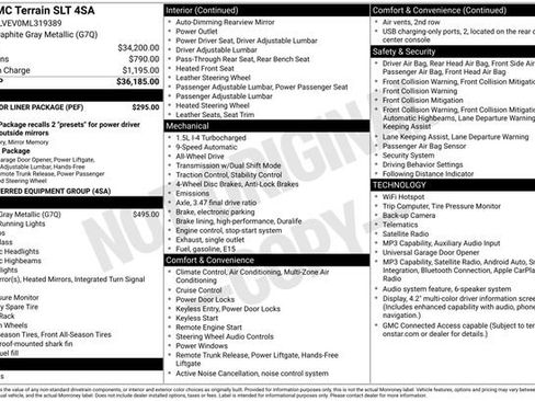 Used 2021 GMC Terrain SLT w/ LPO, Floor Liner Package AWD/4WD image 40