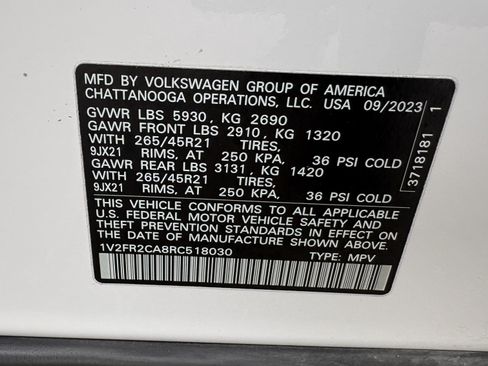 Used 2024 Volkswagen Atlas SEL Premium R-Line AWD/4WD image 66