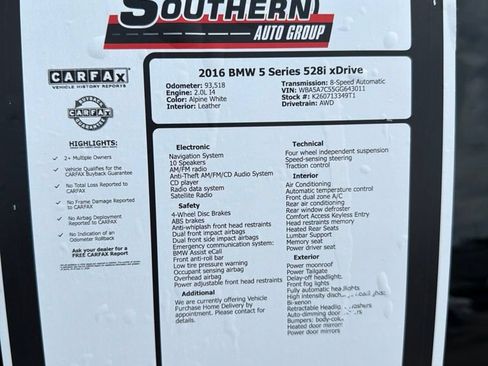 Used 2016 BMW 528i xDrive Sedan AWD/4WD image 13