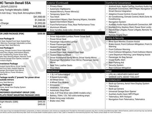 New 2026 GMC Terrain Denali w/ LPO, Floor Liner Package AWD/4WD image 27