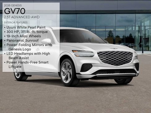 New 2026 Genesis GV70 2.5T Advanced AWD/4WD image 3