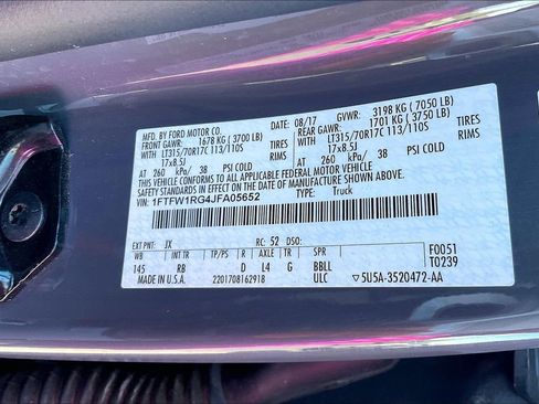 Used 2018 Ford F150 Raptor w/ Equipment Group 802A Luxury image 22