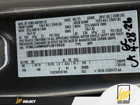 Used 2023 Ford Escape ST-Line w/ Tech Pack #1 AWD/4WD image 35