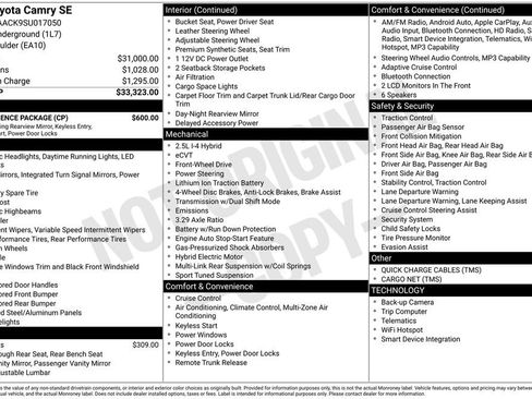 Used 2025 Toyota Camry SE w/ Convenience Package FWD image 24
