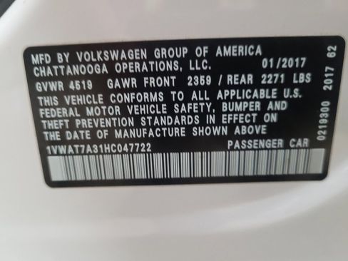 Used 2017 Volkswagen Passat 1.8T S image 33