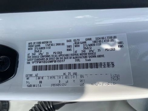 Certified 2021 Ford F150 Platinum w/ Equipment Group 701A High AWD/4WD image 22