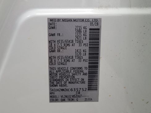 Used 2019 Nissan Pathfinder SV AWD/4WD image 33