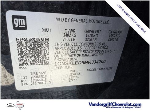 Used 2021 Chevrolet Tahoe 4WD image 30