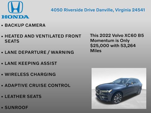 Used 2022 Volvo XC60 B5 Momentum w/ Protection Package Premier FWD image 12