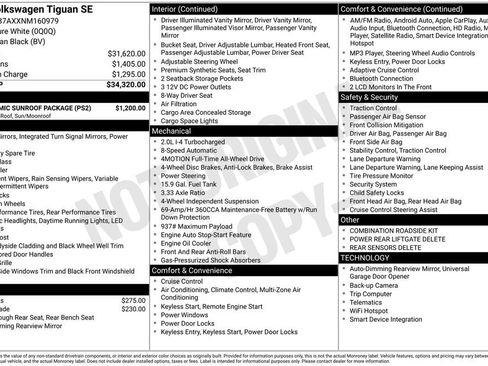 Used 2022 Volkswagen Tiguan SE w/ Panoramic Sunroof Package image 2