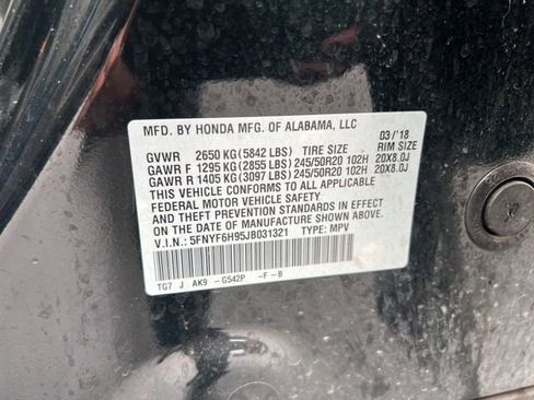 Used 2018 Honda Pilot Touring image 11