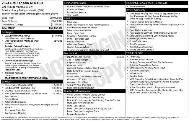 Certified 2024 GMC Acadia AT4 w/ Luxury Package AWD/4WD image 13