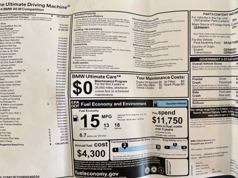 Used 2024 BMW X6 M Competition w/ Executive Package image 2