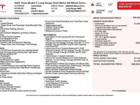 Used 2022 Tesla Model Y Long Range AWD/4WD image 3