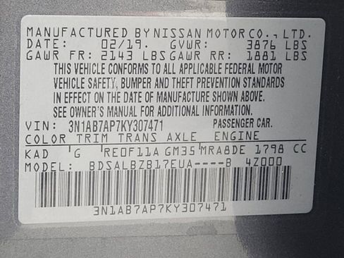 Used 2019 Nissan Sentra S FWD image 33