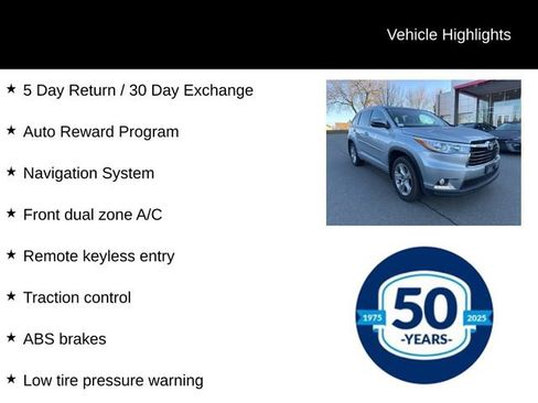 Used 2016 Toyota Highlander Limited w/ Protection Package #3 image 7
