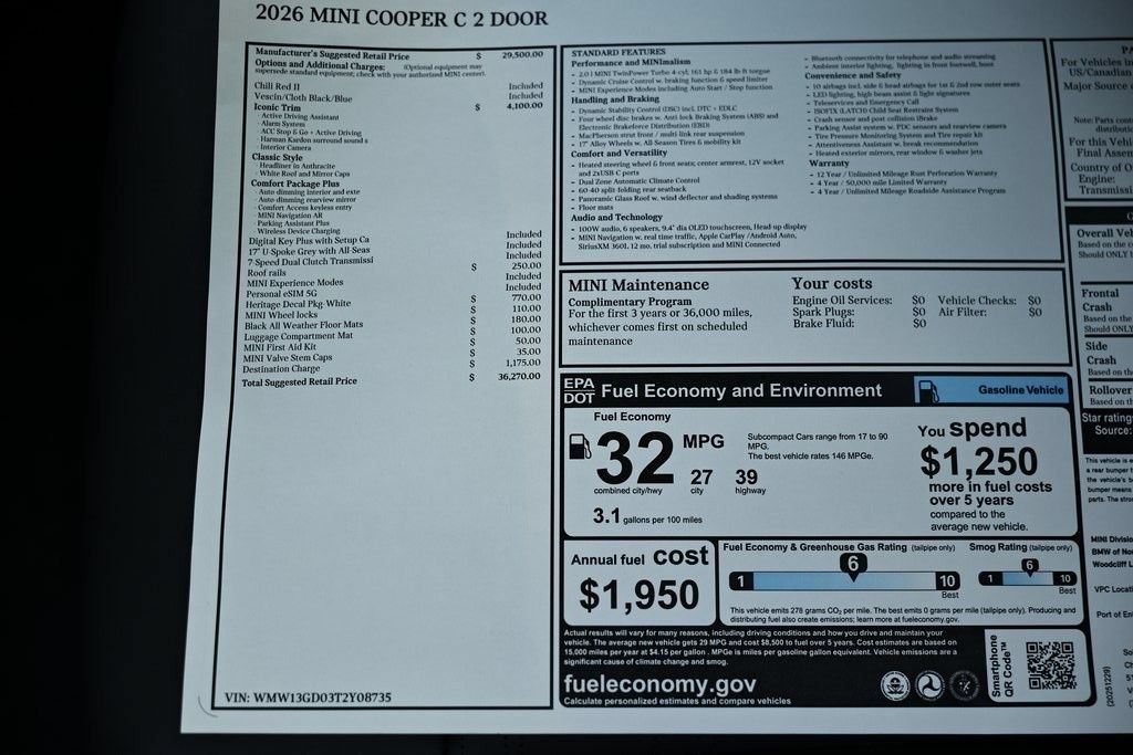 New 2026 MINI Cooper 2-Door Hardtop FWD image 39