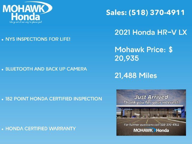 Certified 2021 Honda HR-V LX image 2