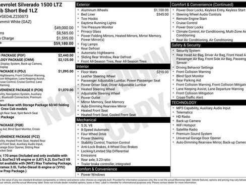 Used 2020 Chevrolet Silverado 1500 LTZ w/ LTZ Plus Package AWD/4WD image 11