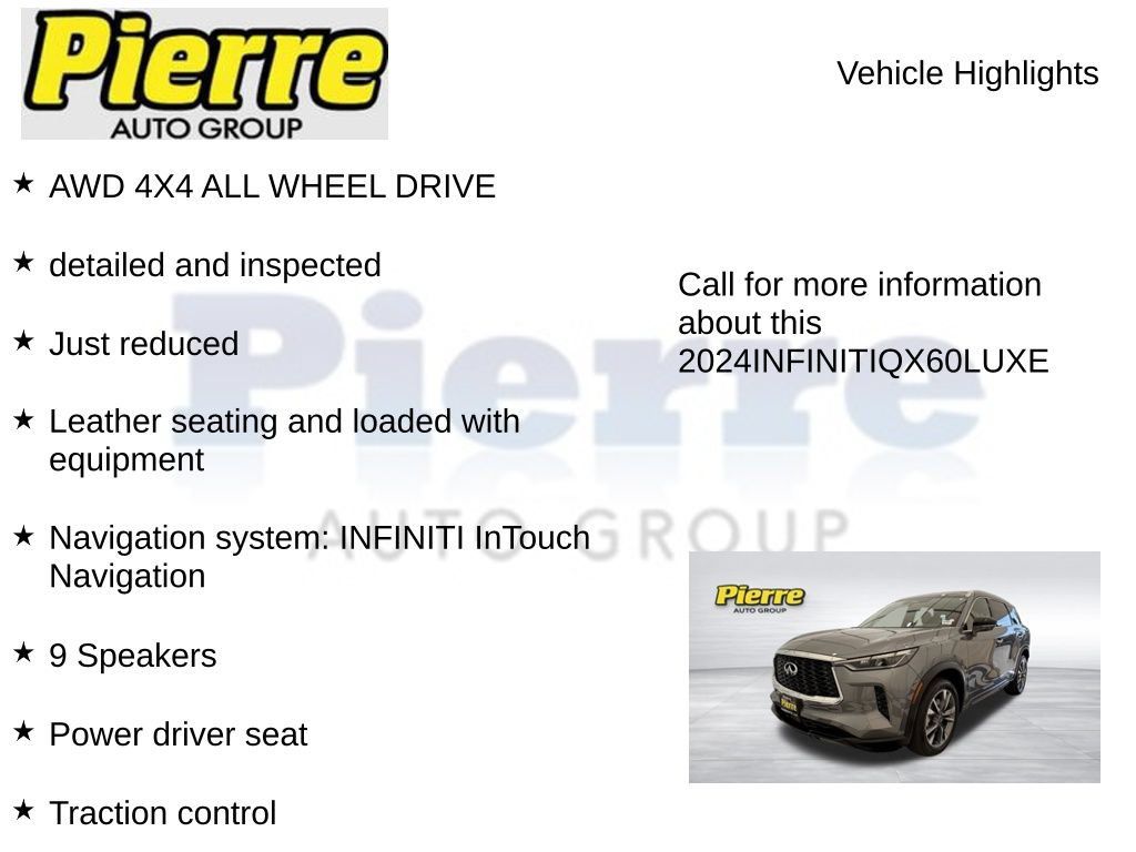 Used 2024 INFINITI QX60 Luxe AWD/4WD image 7