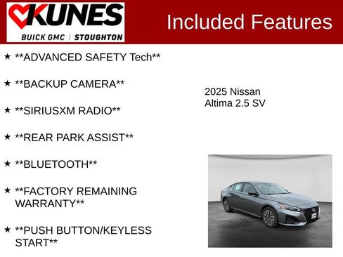 Used 2025 Nissan Altima 2.5 SV FWD image 2