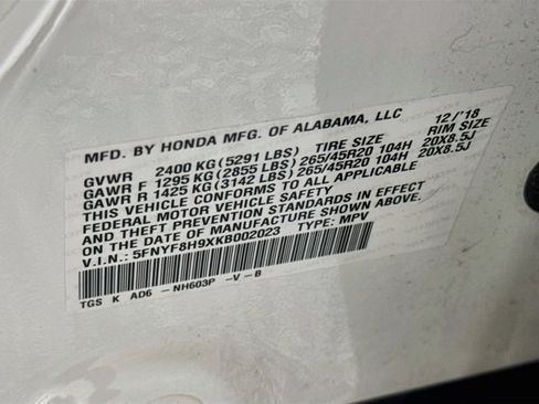 Certified 2019 Honda Passport Touring image 33