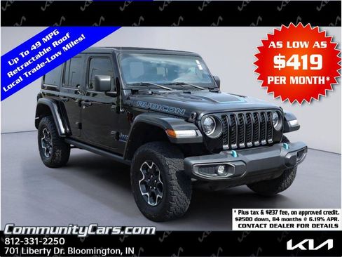 Used 2023 Jeep Wrangler Unlimited Rubicon 4xe w/ Cold Weather Group AWD/4WD image 1