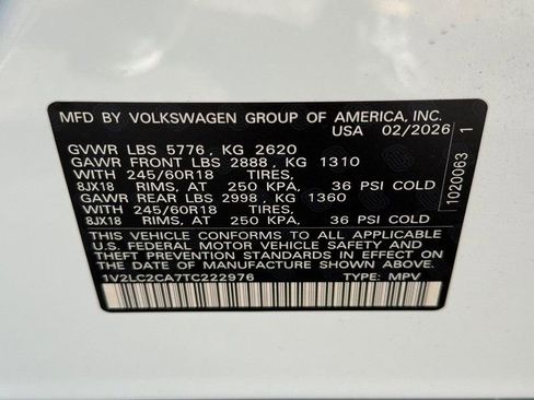 New 2026 Volkswagen Atlas Cross Sport SE AWD/4WD image 18