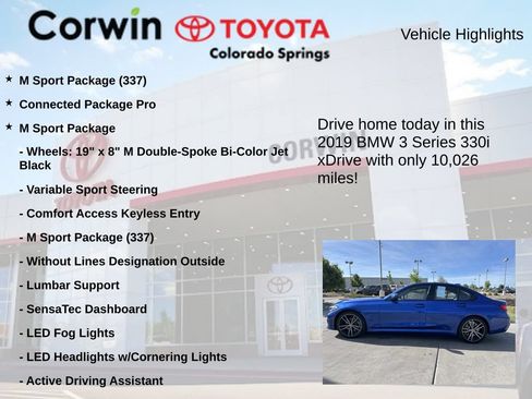 Used 2019 BMW 330i xDrive Sedan w/ M Sport Package AWD/4WD image 7