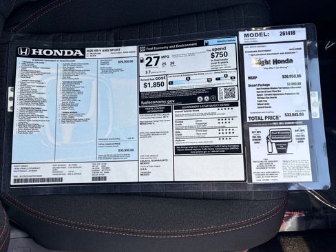 New 2026 Honda HR-V Sport image 21