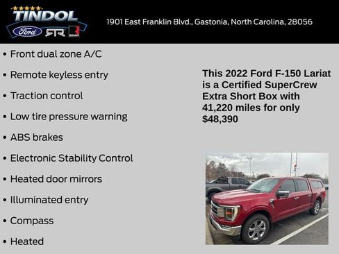 Used 2022 Ford F150 Lariat w/ Equipment Group 502A High image 11