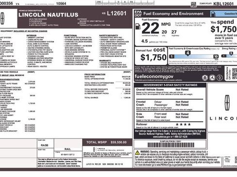 Used 2019 Lincoln Nautilus Reserve w/ Ultimate Package image 7