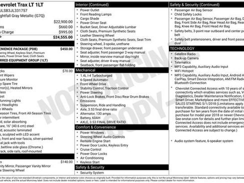 Used 2018 Chevrolet Trax LT w/ LT Convenience Package FWD image 31