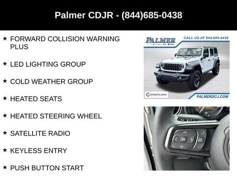 Certified 2025 Jeep Wrangler Unlimited Rubicon 4xe w/ Safety Group AWD/4WD image 12