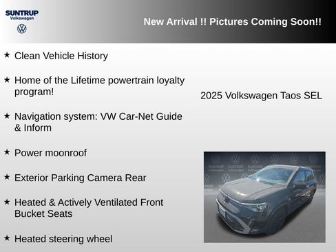 Used 2025 Volkswagen Taos SEL w/ Black Wheel Plus Package AWD/4WD image 6