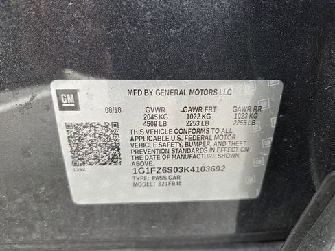 Used 2019 Chevrolet Bolt Premier w/ Infotainment Package image 35