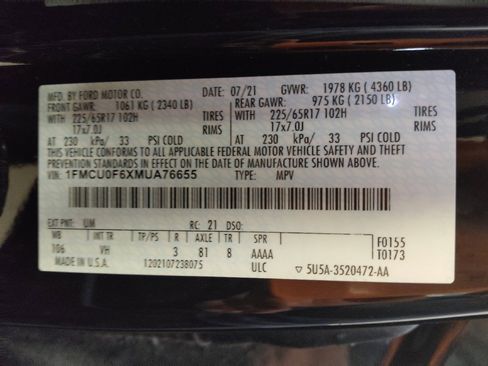 Used 2021 Ford Escape S FWD image 33