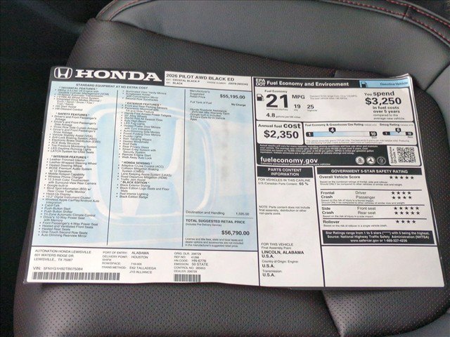 New 2026 Honda Pilot Black Edition image 18