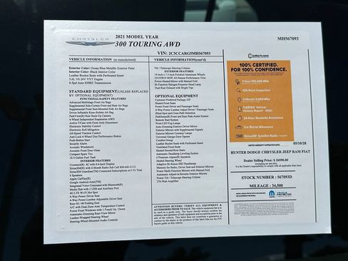 Certified 2021 Chrysler 300 Touring L AWD/4WD image 3