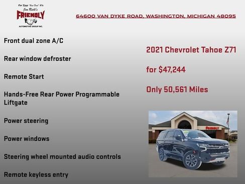 Used 2021 Chevrolet Tahoe Z71 image 25