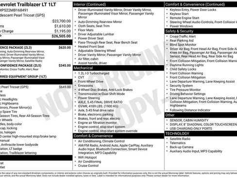 Used 2021 Chevrolet TrailBlazer LT w/ Convenience Package FWD image 5