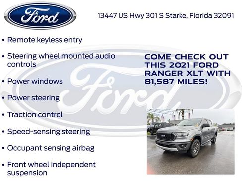 Certified 2021 Ford Ranger XLT w/ Equipment Group 301A Mid RWD image 18