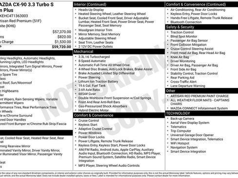 New 2026 MAZDA CX-90 3.3 Turbo S w/ Premium Plus AWD/4WD image 11