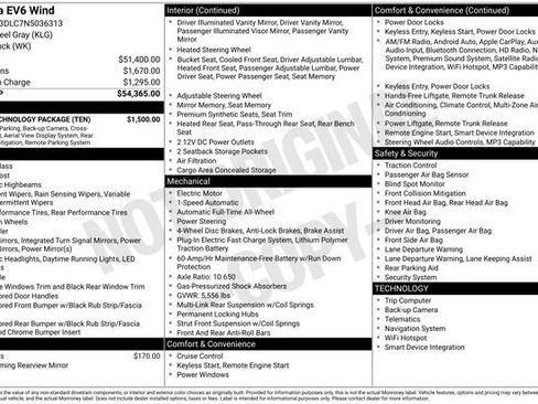 Certified 2022 Kia EV6 Wind w/ Wind Technology Package image 35