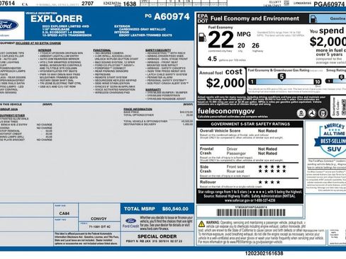 Used 2023 Ford Explorer Limited AWD/4WD image 2