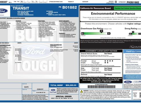 Used 2023 Ford Transit 250 148 High Roof AWD w/ Load Area Protection Package image 2