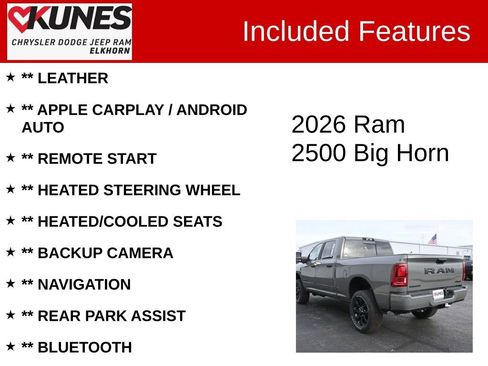 New 2026 RAM 2500 Big Horn image 2